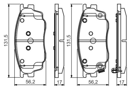 0986495087 Колодки гальмівні дискові BOSCH підбір по vin на Brocar