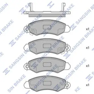 SP1598 Колодки тормозные дисковые Hi-Q (SANGSIN) підбір по vin на Brocar