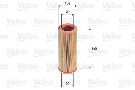 585631 Воздушный фильтр VALEO подбор по vin на Brocar