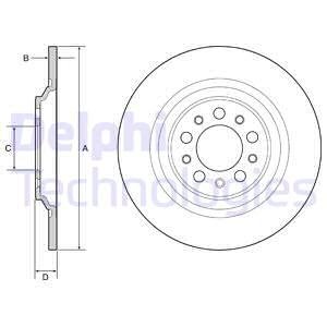 BG4961C Гальмівний диск DELPHI підбір по vin на Brocar