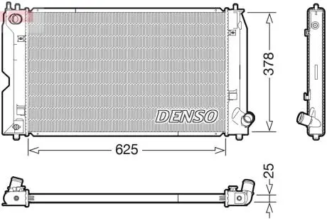 DRM50119 CHŁODNICA SILNIKA LEXUS DENSO підбір по vin на Brocar