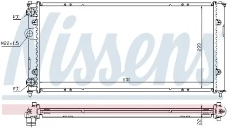 673001 Радіатор NISSENS підбір по vin на Brocar