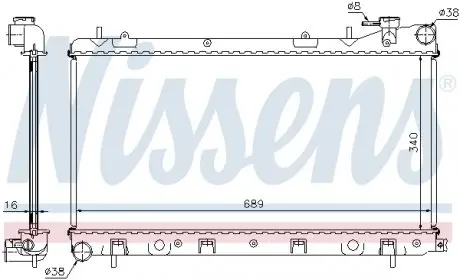 67704A Радиатор охлаждения NISSENS підбір по vin на Brocar
