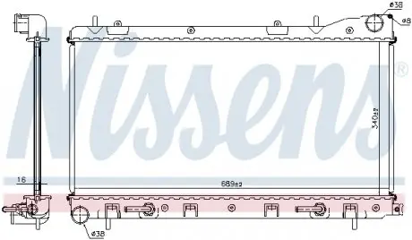 67707A Радиатор охлаждения NISSENS подбор по vin на Brocar