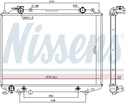 68535 Радиатор охлаждения NISSENS подбор по vin на Brocar