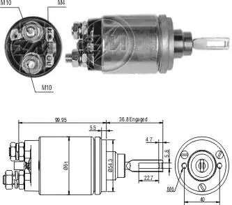 ZM541 Реле втягуюче стартера ZM підбір по vin на Brocar