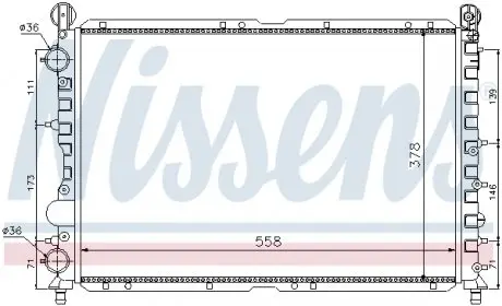 60057 Радиатор охлаждения NISSENS подбор по vin на Brocar