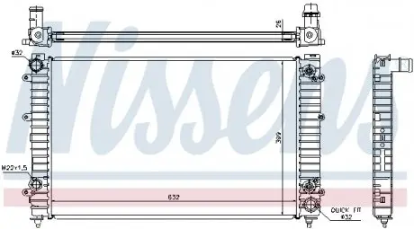 60493A Радиатор охлаждения NISSENS подбор по vin на Brocar