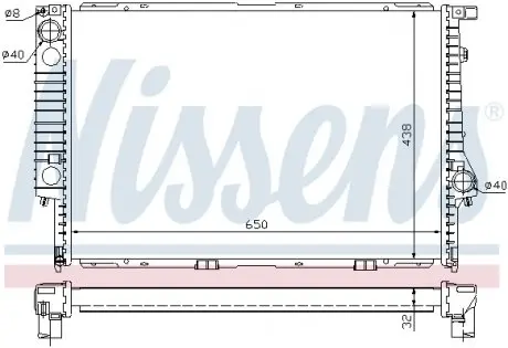 60622A Радиатор охлаждения NISSENS підбір по vin на Brocar