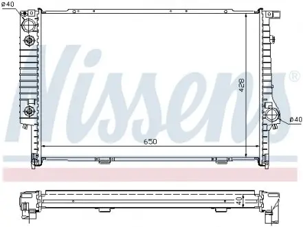 60694A Радіатор охолодження NISSENS підбір по vin на Brocar