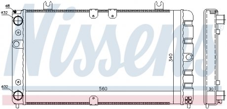 623554 Радиатор охлаждения NISSENS підбір по vin на Brocar