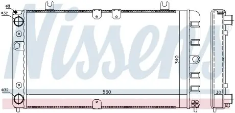 623554 Радіатор охолодження NISSENS підбір по vin на Brocar