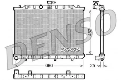 DRM46007 Радиатор охлаждения DENSO подбор по vin на Brocar