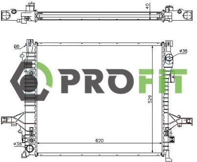 17400703 Радиатор охлаждения PROFIT підбір по vin на Brocar