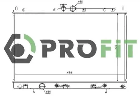 17400281 Радіатор охолодження PROFIT підбір по vin на Brocar