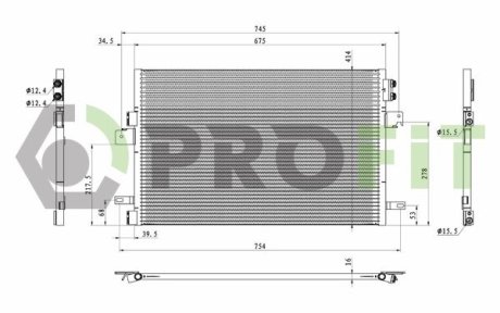 17700501 Конденсер кондиционера PROFIT подбор по vin на Brocar