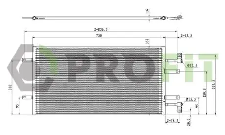 17700384 Конденсер кондиционера PROFIT підбір по vin на Brocar