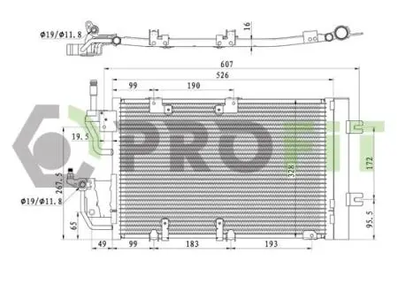 17700373 Радіатор кондиціонера Opel Astra/Zafira 04- PROFIT підбір по vin на Brocar