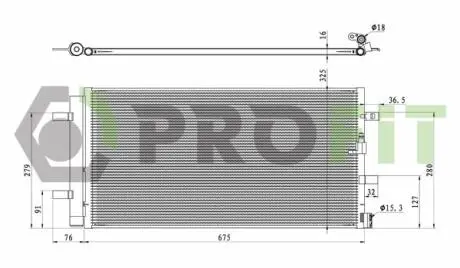 17700023 Конденсер кондиціонера PROFIT підбір по vin на Brocar