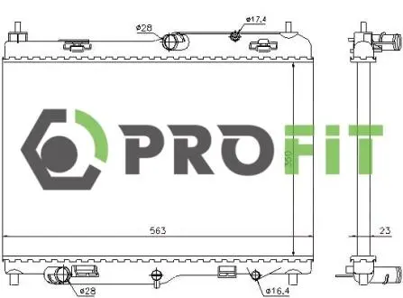 17400434 Радиатор охлаждения PROFIT підбір по vin на Brocar