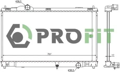 17400421 Радиатор охлаждения PROFIT підбір по vin на Brocar