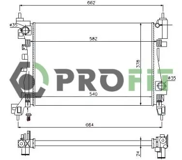 17400396 Радиатор охлаждения PROFIT підбір по vin на Brocar