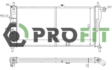 17400381 Радіатор охолодження PROFIT підбір по vin на Brocar