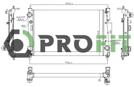 17400379 Радиатор охлаждения PROFIT підбір по vin на Brocar