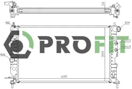 17400375 Радіатор охолодження PROFIT підбір по vin на Brocar