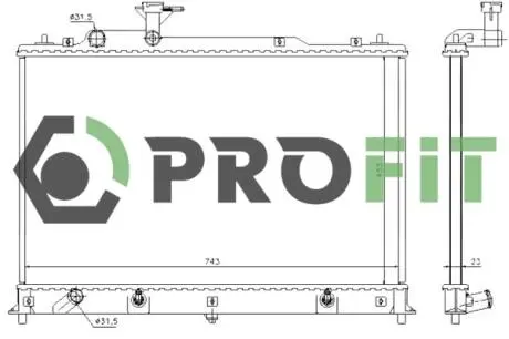 17400222 Радіатор охолодження PROFIT підбір по vin на Brocar