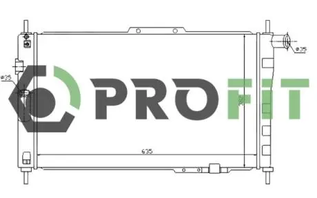 17400100 Радиатор охлаждения PROFIT підбір по vin на Brocar