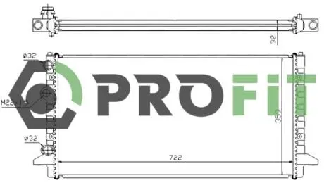 17400017 Радіатор охолодження PROFIT підбір по vin на Brocar