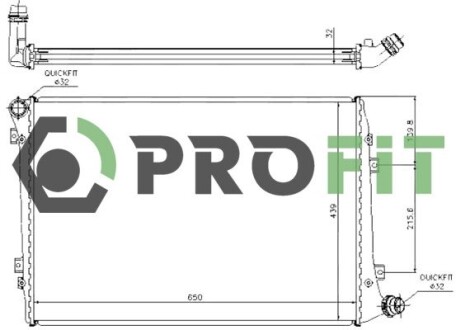 17400007 Радиатор охлаждения PROFIT подбор по vin на Brocar