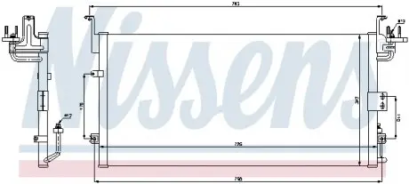 94775 Конденсер кондиціонера NISSENS підбір по vin на Brocar