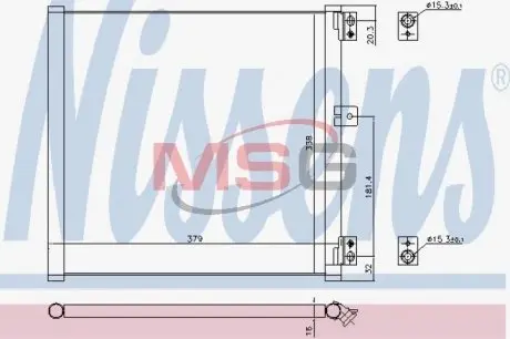 940704 Конденсер кондиционера NISSENS подбор по vin на Brocar