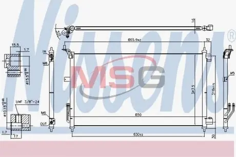 940557 Конденсер кондиціонера NISSENS підбір по vin на Brocar