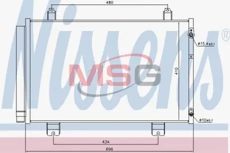940434 Конденсер кондиціонера NISSENS підбір по vin на Brocar