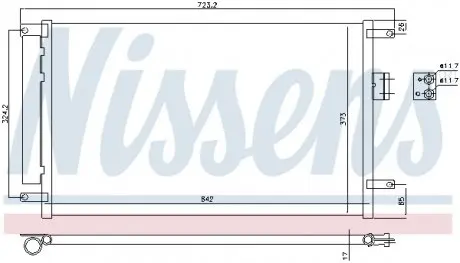 940424 Конденсер кондиціонера NISSENS підбір по vin на Brocar