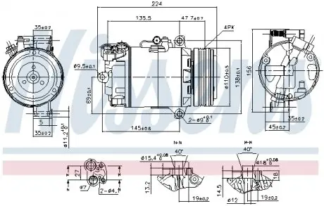 89483 Компрессор, кондиционер NISSENS підбір по vin на Brocar