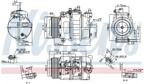 89496 Компресор кондиціонера NISSENS підбір по vin на Brocar