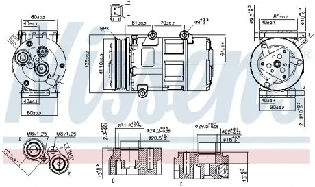 89326 Компресор кондиціонера NISSENS підбір по vin на Brocar