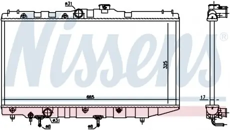647191 Радіатор охолодження NISSENS підбір по vin на Brocar