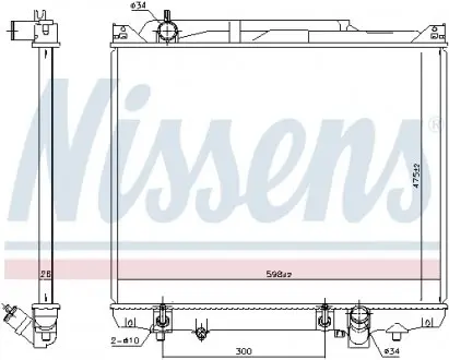 641776 Радіатор охолодження NISSENS підбір по vin на Brocar