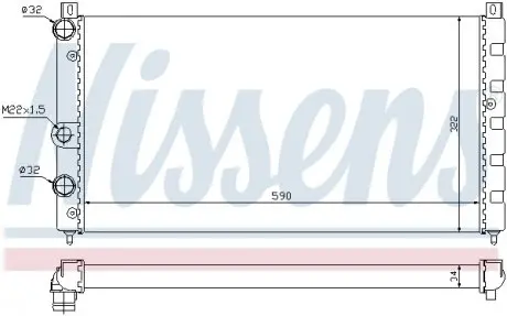 64065 Радіатор охолодження NISSENS підбір по vin на Brocar