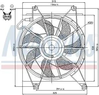 85620 Вентилятор радиатора NISSENS підбір по vin на Brocar