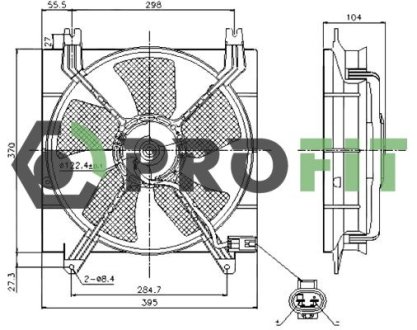 18500027 Вентилятор радиатора PROFIT підбір по vin на Brocar