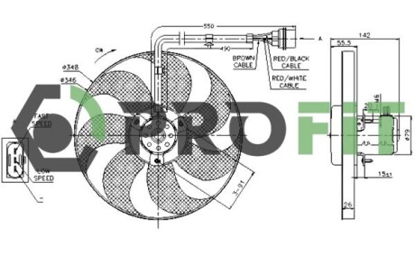 18500006 Вентилятор радіатора PROFIT підбір по vin на Brocar