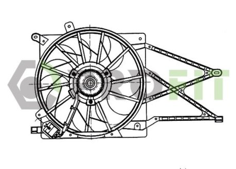 18500003 Вентилятор радиатора PROFIT подбор по vin на Brocar