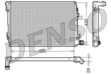 DRM32037 Радіатор, охолодження двигуна DENSO підбір по vin на Brocar