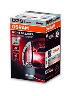 66240XNB Автолампа Osram 66240XNB Xenarc Night Breaker Unlimited D2S P32d-2 35 W прозрачная OSRAM підбір по vin на Brocar